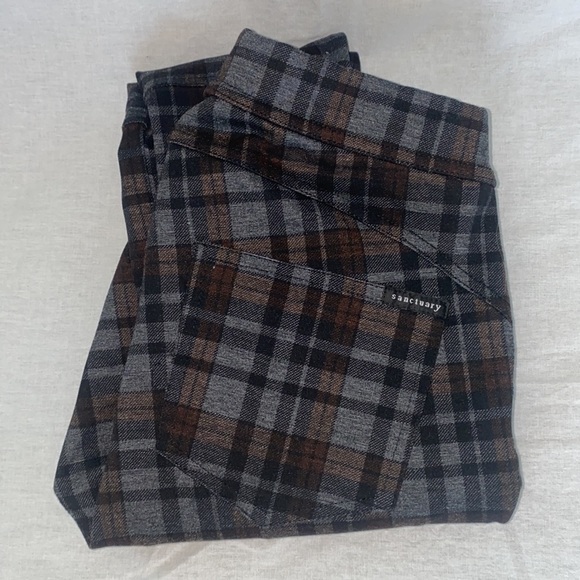 Anthropologie Plaid Legging Pants - Picture 3 of 7